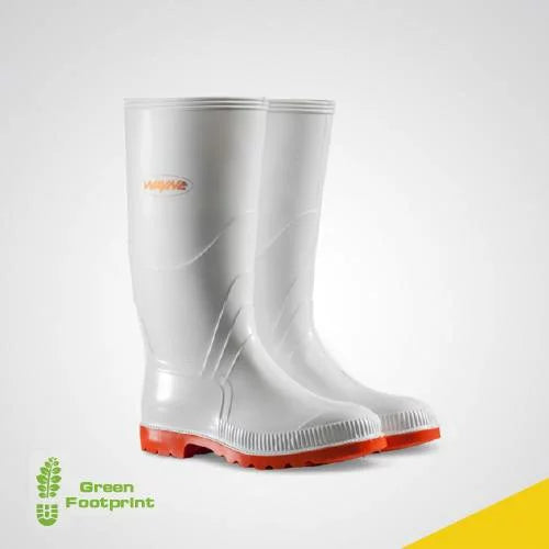Wayne Duralight Mens Gumboot NSTC - White/Red