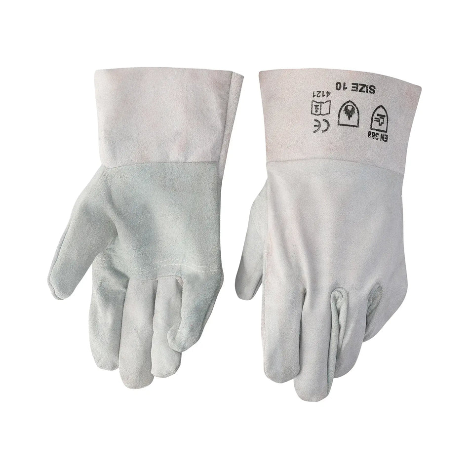 REBEL Tru Touch Chrome Leather Gloves Wrist Length - Pack of 12