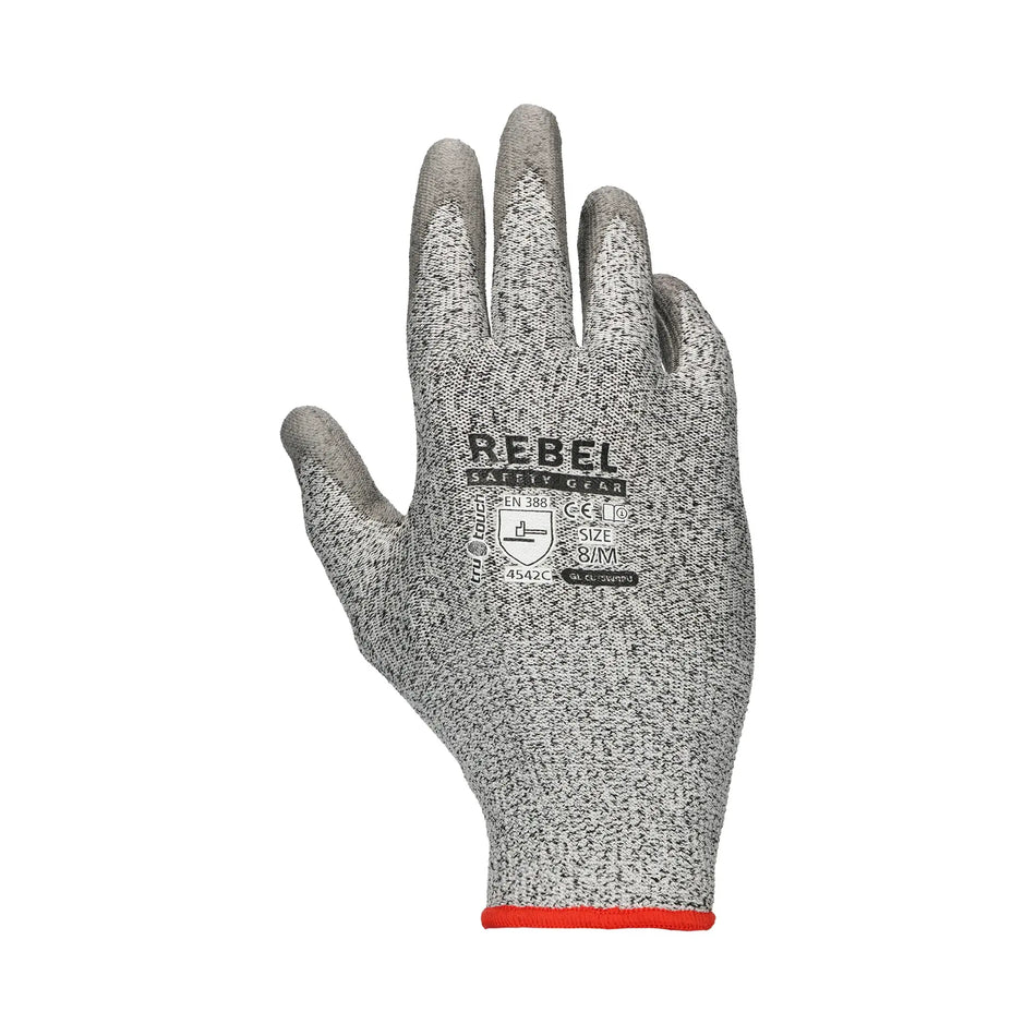 REBEL Tru Touch Cut 5 PU Wrist Gloves - Pack of 12