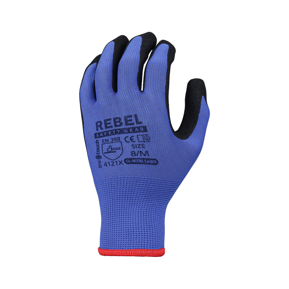 REBEL Tru Touch Blue Sandy Nitrile Gloves - Pack of 12