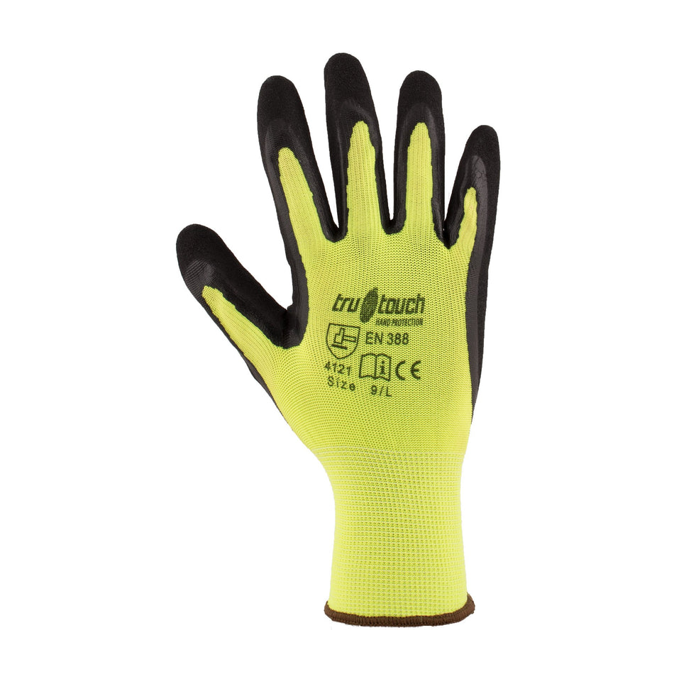 REBEL Tru Touch Hi Viz Sandy Nitrile Gloves - Pack of 12