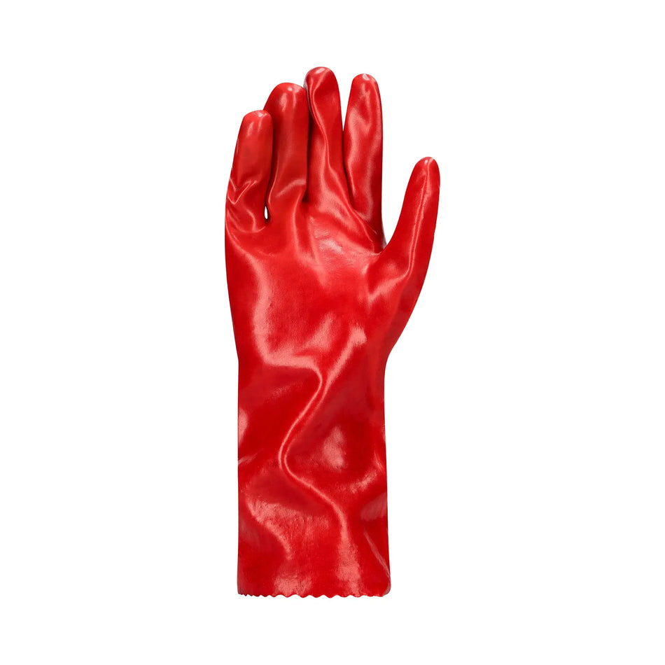 REBEL Tru Touch Red PVC Medium Weight Elbow Gloves - Pack of 12