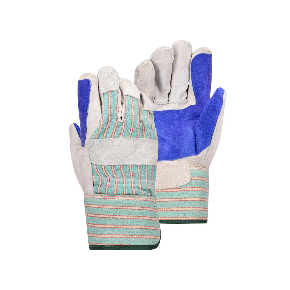 REBEL Tru Touch Leather Rigger Candy-Striped Gloves - Pack of 12