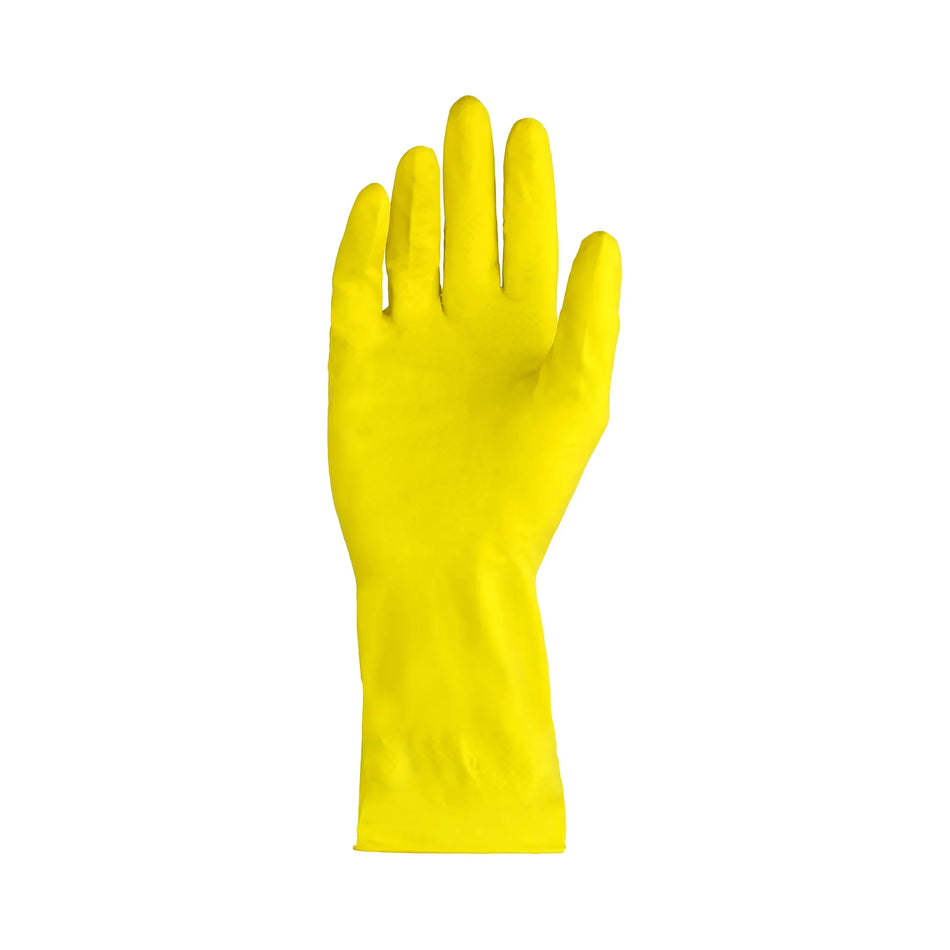 REBEL Tru Touch Yellow Rubber Household Gloves - Pack of 12