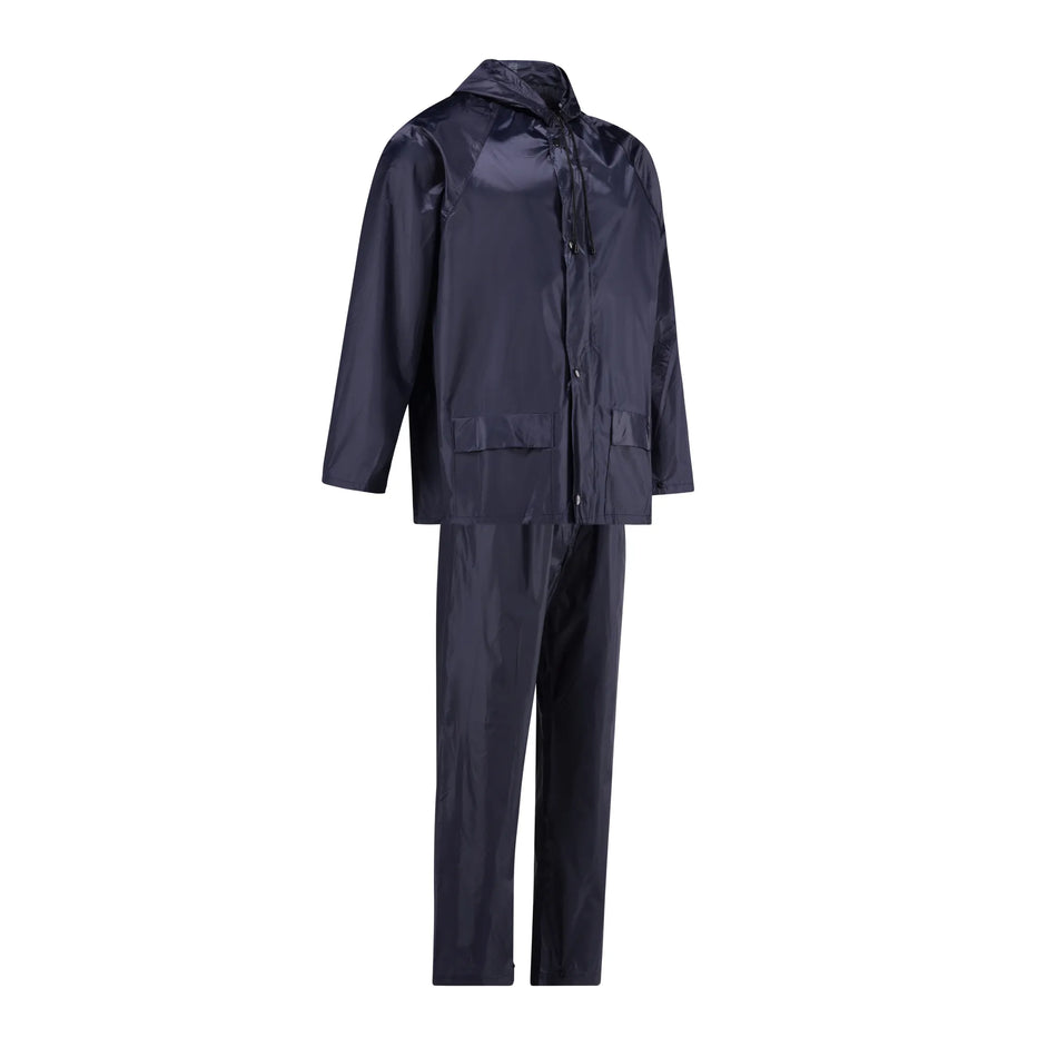 REBEL AquaSkin Rubberised Navy Rainsuit