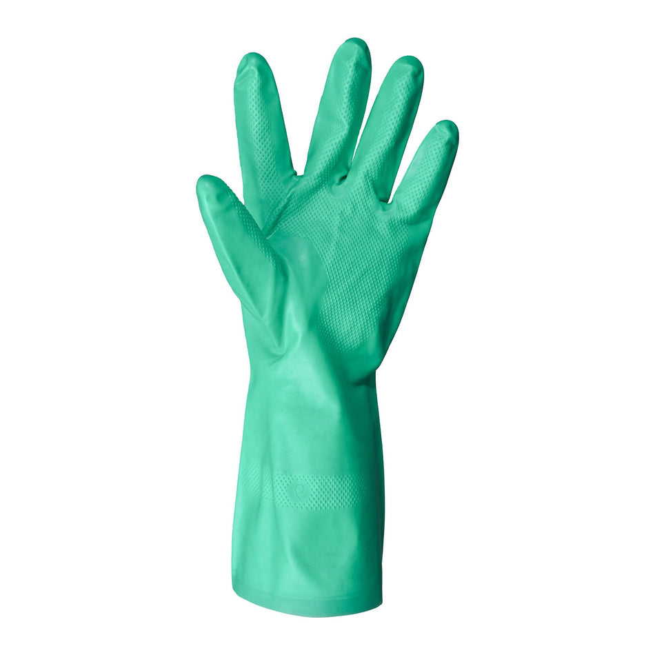 REBEL Tru Touch Green Nitrile Chemical Gloves - Pack of 12