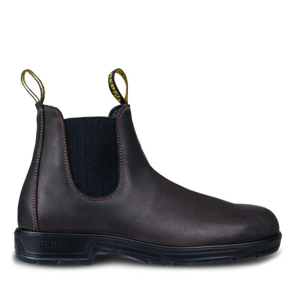 REBEL Urban Retro Classic Chelsea Boot - Dark Brown