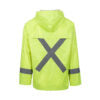 REBEL AquaSkin Rubberised Hi Viz Reflective Lime Rainsuit