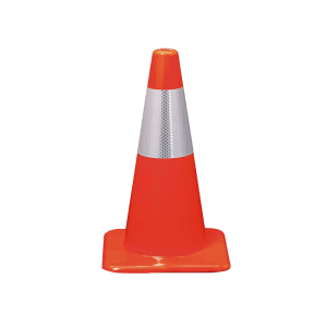 PVC soft cone with reflective tape