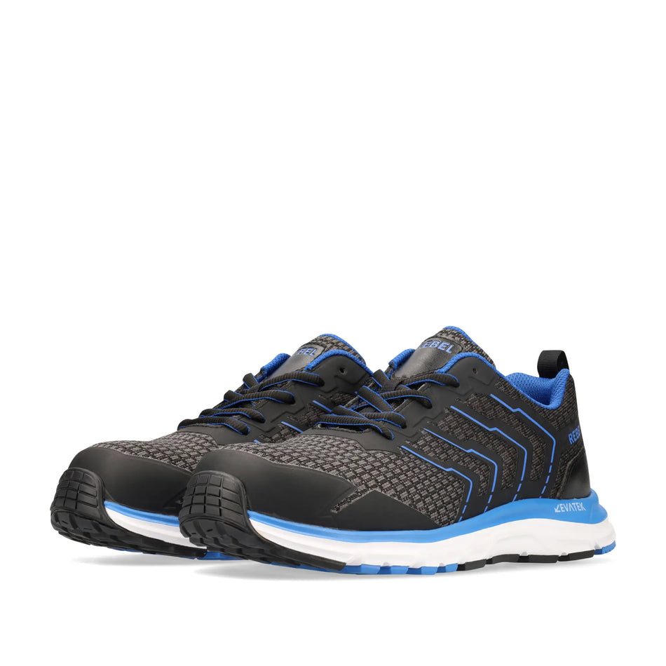REBEL Unisex Light Industrial 2.0 Shoe Black Blue