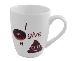 Emoji Oval Cone Mug - I Dont give a Poop-0