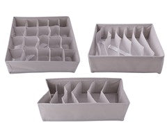 3-Piece Foldable Drawer Organisers-0