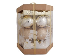 Gold Christmas Baubles & Gift Box Set-0