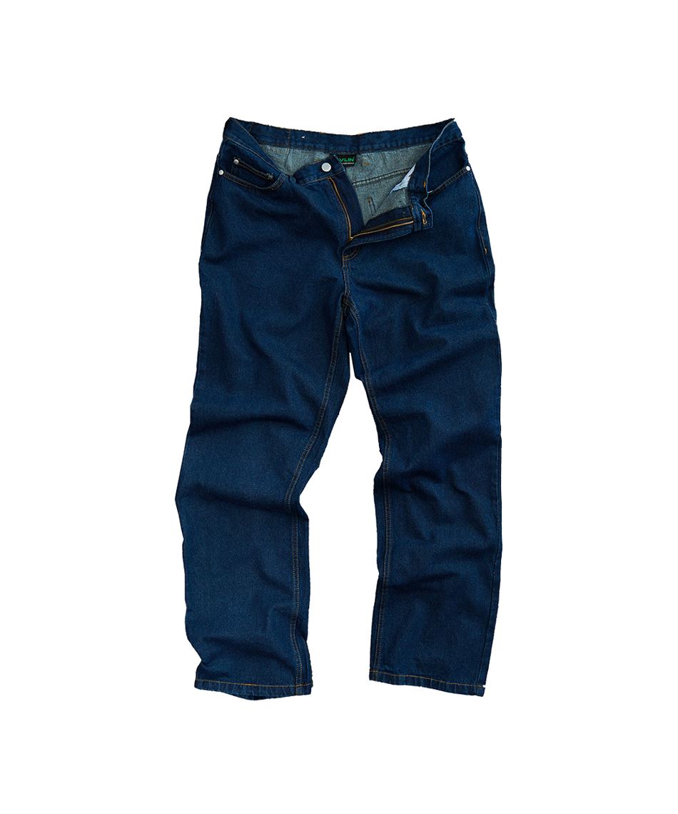 Javlin Mens Blue Heavy Duty Work Jeans - Classic Fit