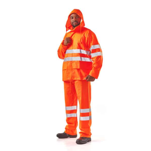 PREMIUM ORANGE PU RAIN SUIT